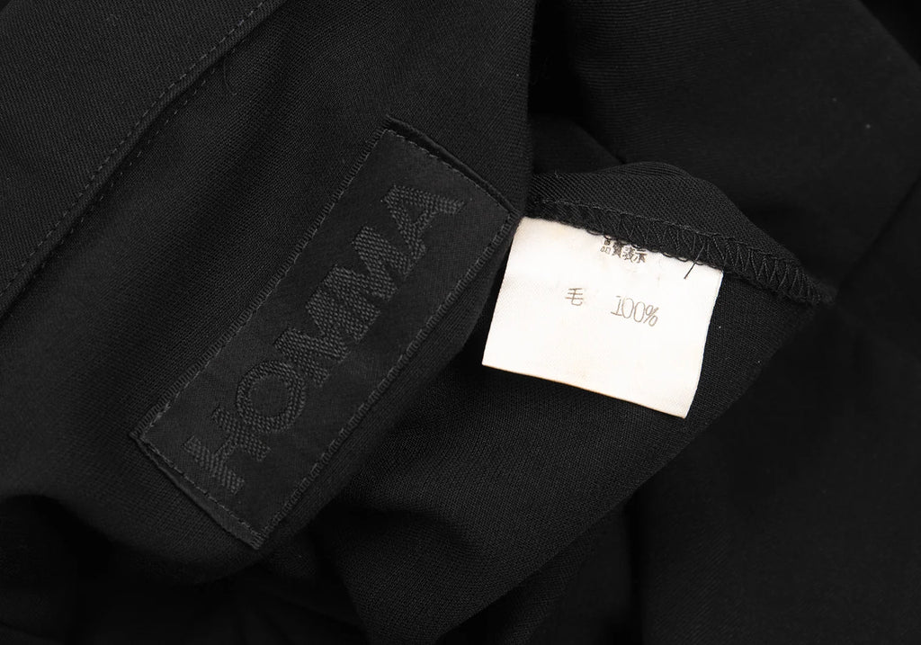 HOMMA JAPAN. Black Wool Toro 1B Long Jacket