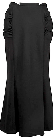 Miu Miu Italy. Black Polyester, Acetate, Nylon Front Zip Skirt
