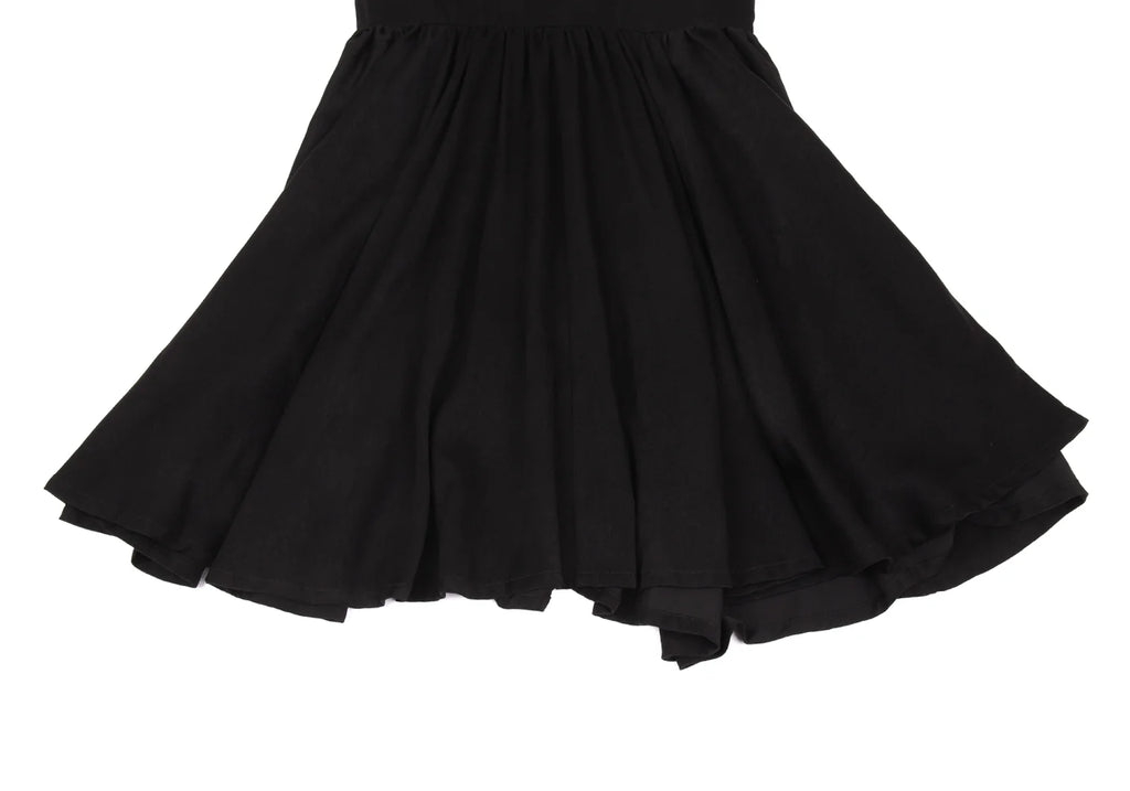 LIMI feu JAPAN. Black Stole Design Poly Sleeveless Dress