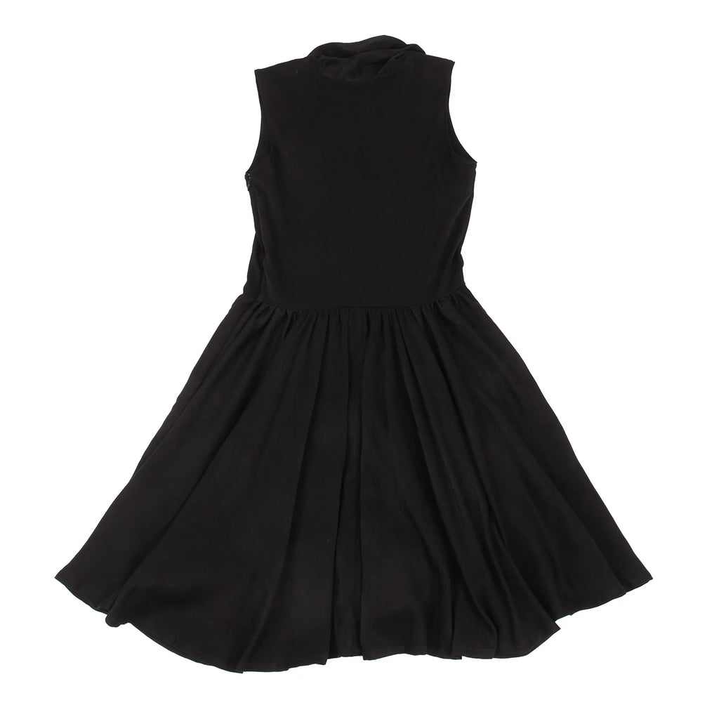 LIMI feu JAPAN. Black Stole Design Poly Sleeveless Dress