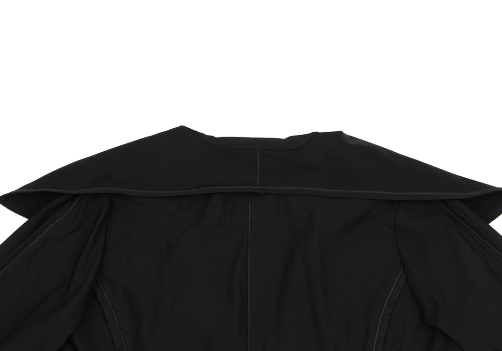 HIROKO KOSHINO TRUNK JAPAN. Black Outseam Nylon Blend Stretch Jacket