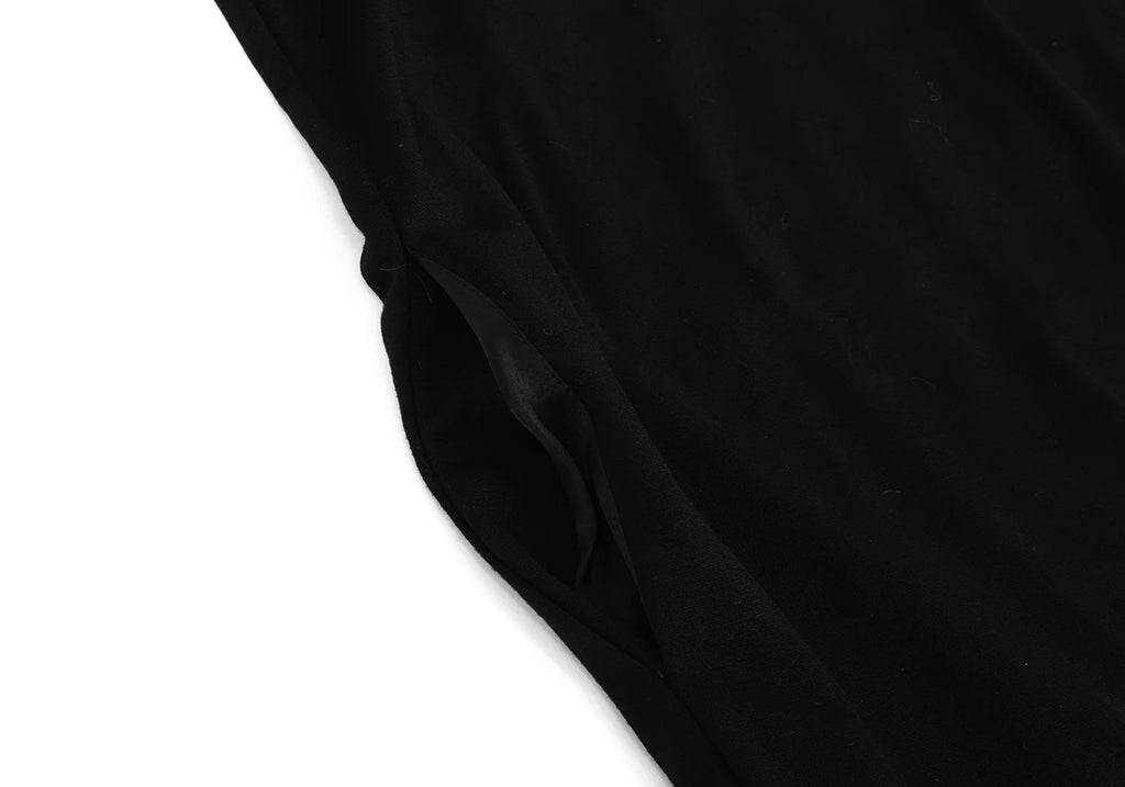 UN3D. JAPAN. Black Tuck Layered Shirt Dress Black