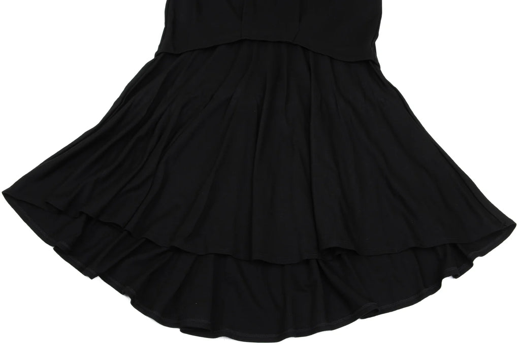 UN3D. JAPAN. Black Tuck Layered Shirt Dress Black