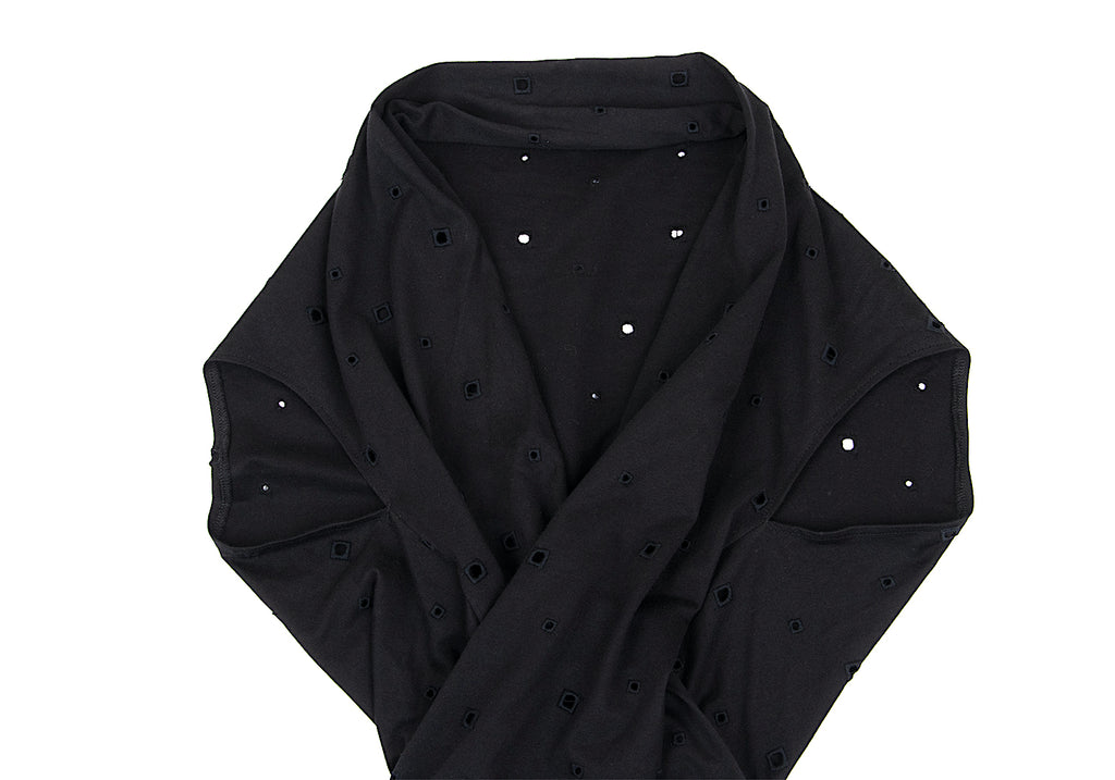 LIMI Feu Japan. (Yohji Yamamoto) Black Hole Embroidery Cachecoeur Top