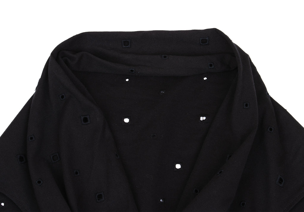 LIMI Feu Japan. (Yohji Yamamoto) Black Hole Embroidery Cachecoeur Top