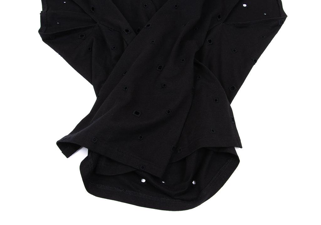 LIMI Feu Japan. (Yohji Yamamoto) Black Hole Embroidery Cachecoeur Top