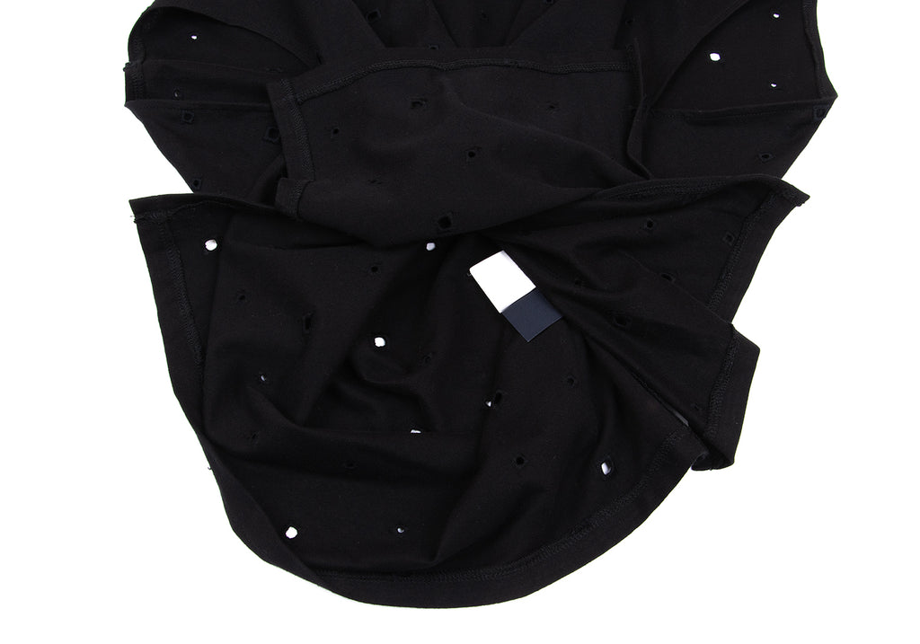 LIMI Feu Japan. (Yohji Yamamoto) Black Hole Embroidery Cachecoeur Top