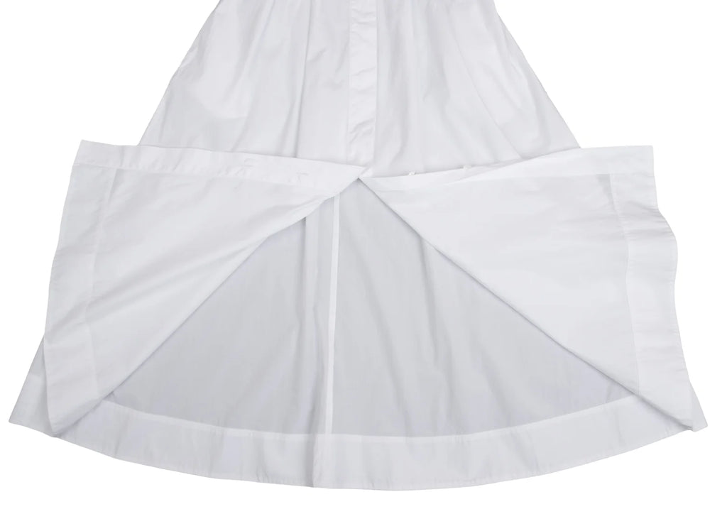 MaxMara STUDIO ITALY. White Cotton Short Sleeve Shirt Dress