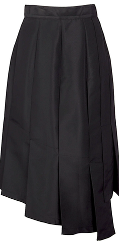 Miu Miu Italy. Black Polyester, Acetate, Nylon Front Zip Skirt