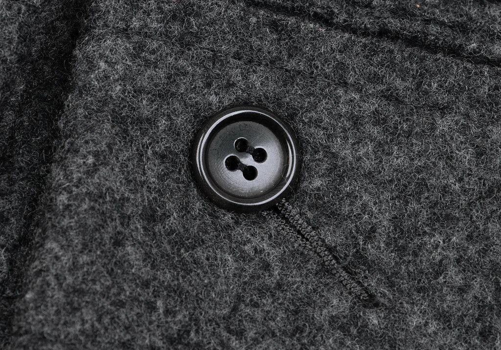 ISSEY MIYAKE JAPAN. zucca Grey Wool Front Wrap Skirt