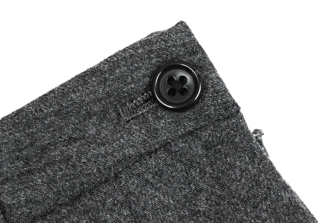 MARGARET HOWELL LONDON/TOKYO. Grey Wool Side Pocket Long Skirt