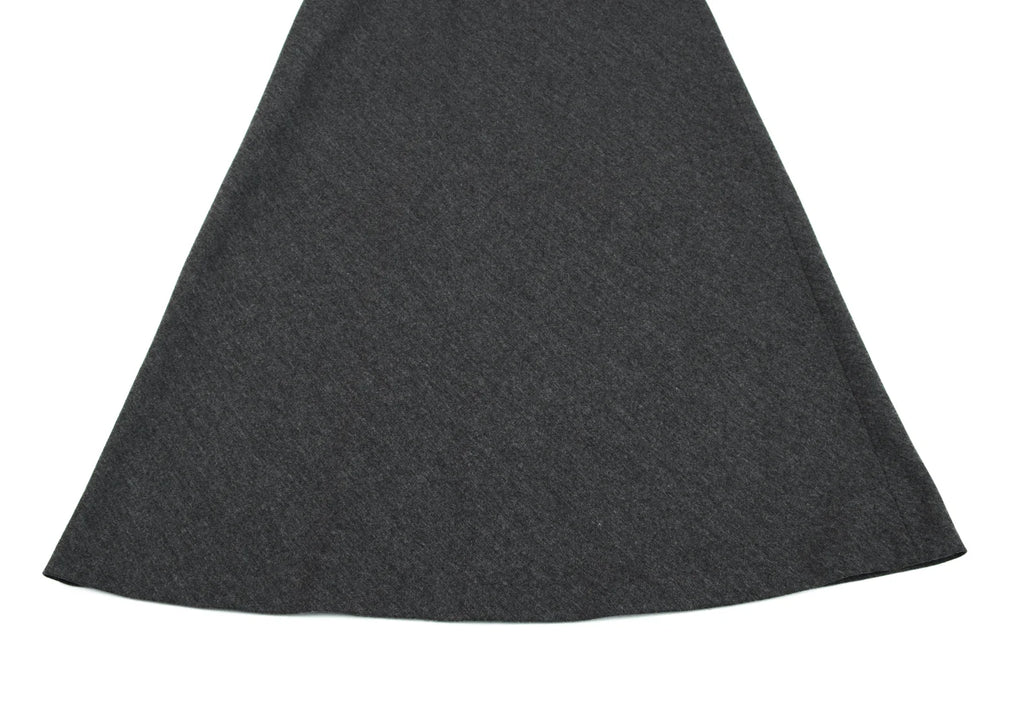 MARGARET HOWELL LONDON/TOKYO. Grey Wool Side Pocket Long Skirt