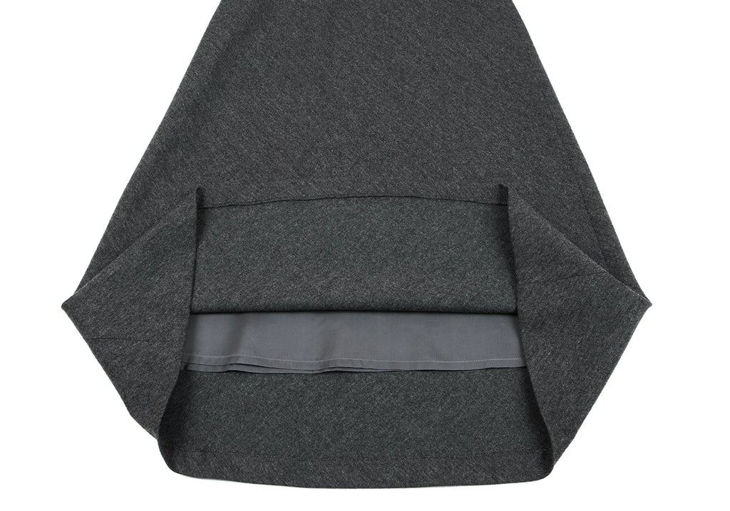 MARGARET HOWELL LONDON/TOKYO. Grey Wool Side Pocket Long Skirt