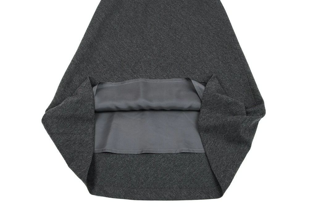 MARGARET HOWELL LONDON/TOKYO. Grey Wool Side Pocket Long Skirt