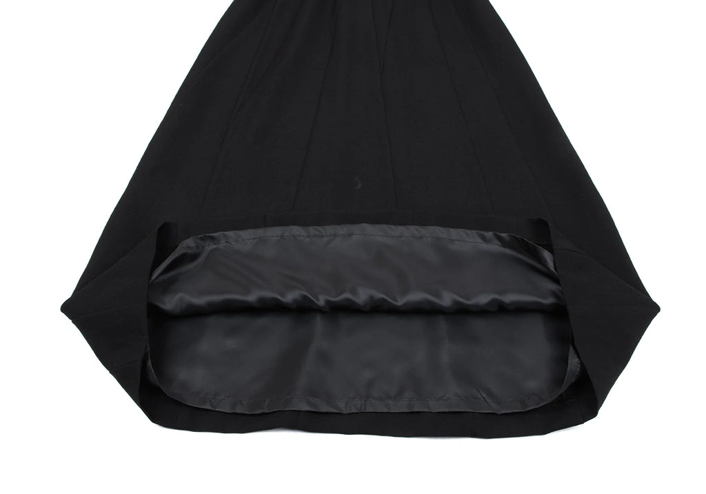 A/T Atsuro Tayama Japan. Black Wool Switching Design Skirt