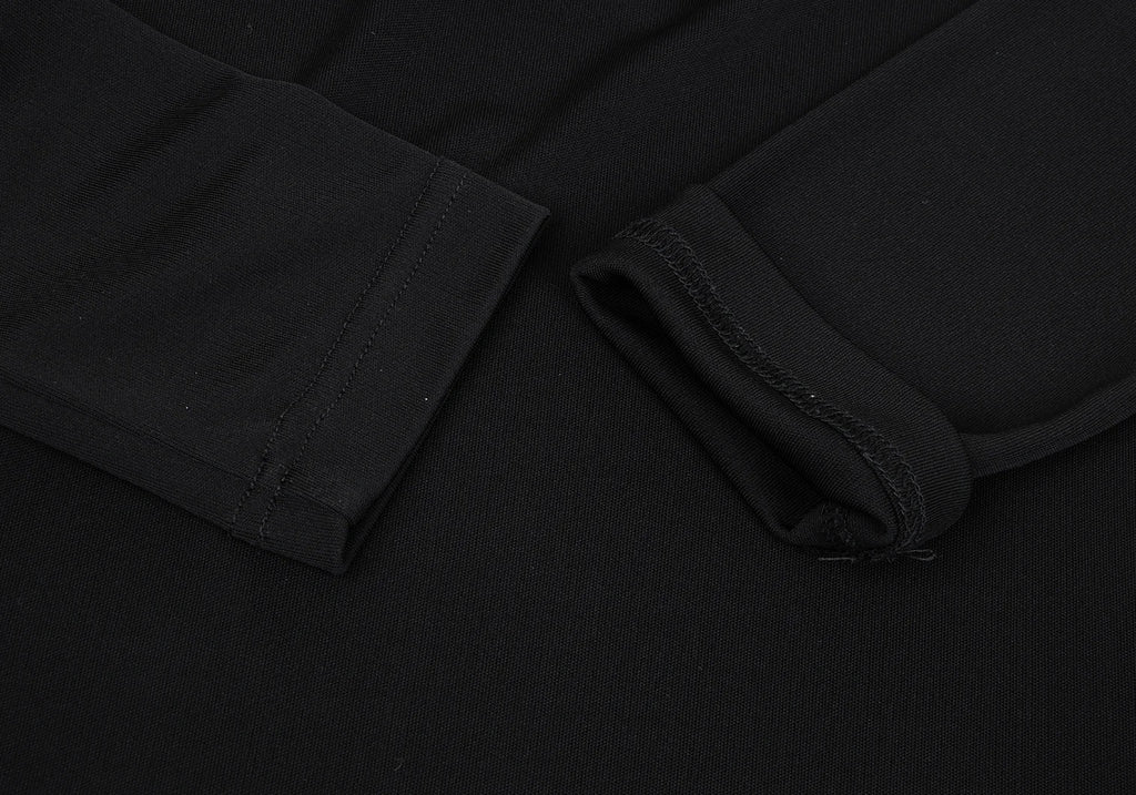 Jean Paul GAULTIER PARIS. FOR SEPT PREMIERES Black Star Embroidery Asymmetry Collar Dress