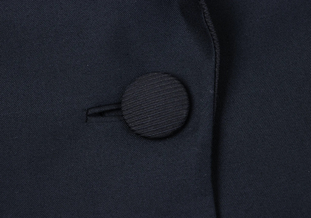 Ray BEAMS JAPAN. Navy Poly Rayon Piping Jacket / Blazer