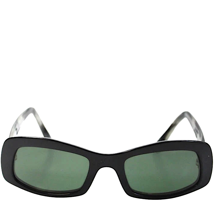 Morgenthal Frederics NYC. Black Carmenita 48MM 20MM DarkLenses Sunglasses