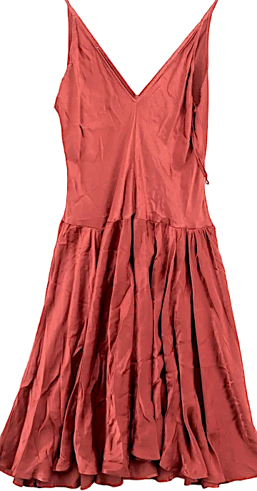 Ghost LONDON. TANYA SARNE. Vintage Burnt Sienna 100% Viscose Midi Dress