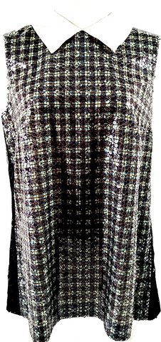 Marni Italy. Silk Multi-Colored Textured Dress
