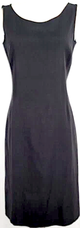 Prada Italy. Black Sleeveless Acetate/Nylon/Spandex Dress