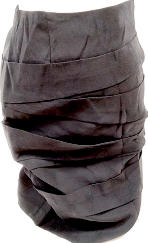 Miu Miu Italy. Black Polyester, Acetate, Nylon Front Zip Skirt