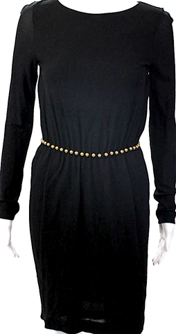 MIU MIU ITALY. Geometric Pattern Poly-Blend Abstract Mod Dress