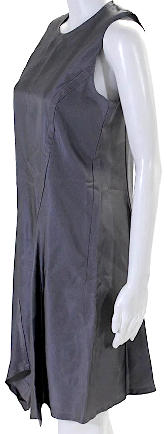 Marni Italy. Amethyst Color Sleeveless A Line Asymmetrical Dress