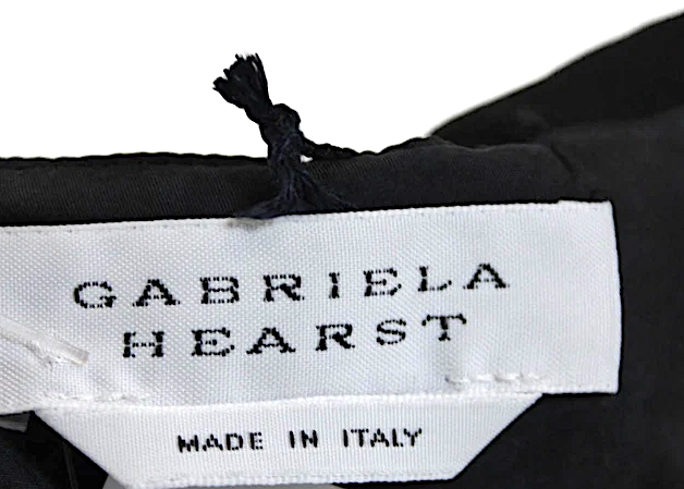 Gabriela Hearst NY. Black Embellished Wool Sleeveless Shift Dress