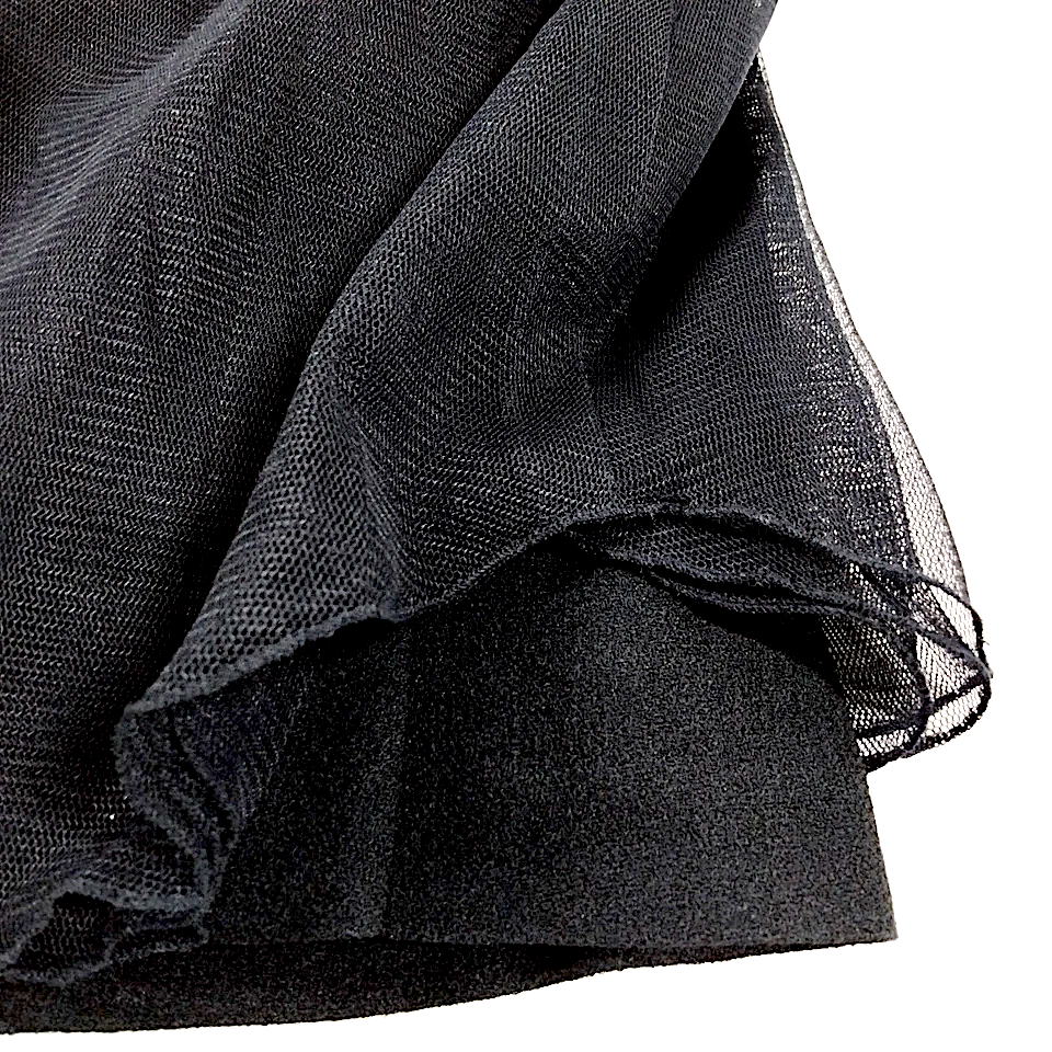 Chanel Paris. Black Acetate Rayon Skirt