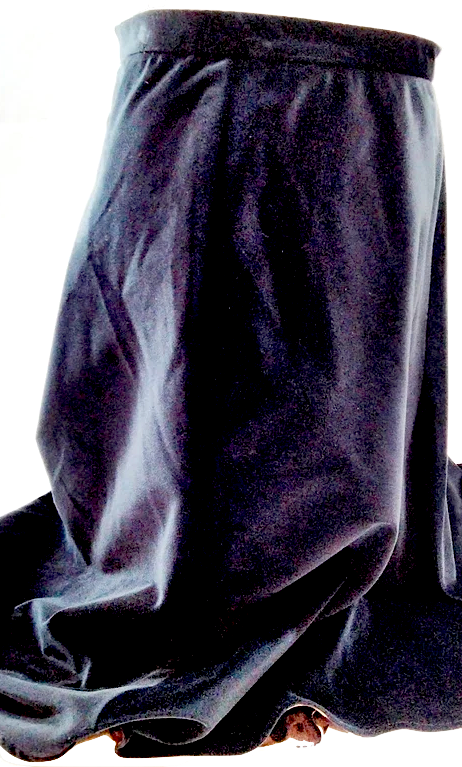 DOLCE&GABBANA ITALY. Vintage Black Cotton, Cupro Spandex Blend Skirt