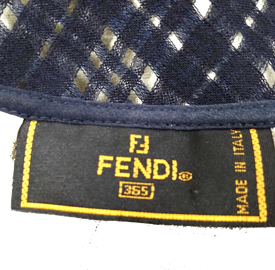 Fendi Italy. Black Cotton Blend Dress