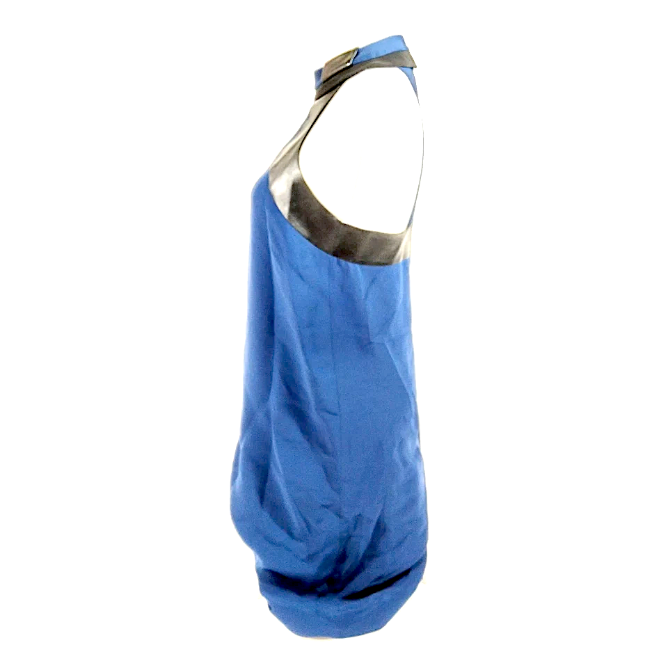 Gucci Italy. Vintage Silk Cupro Silk Halter Sleeveless Dress