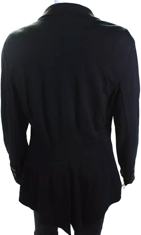 Ivan Grundahl Copenhagen. Black Viscose Button Down Peplum Jacket