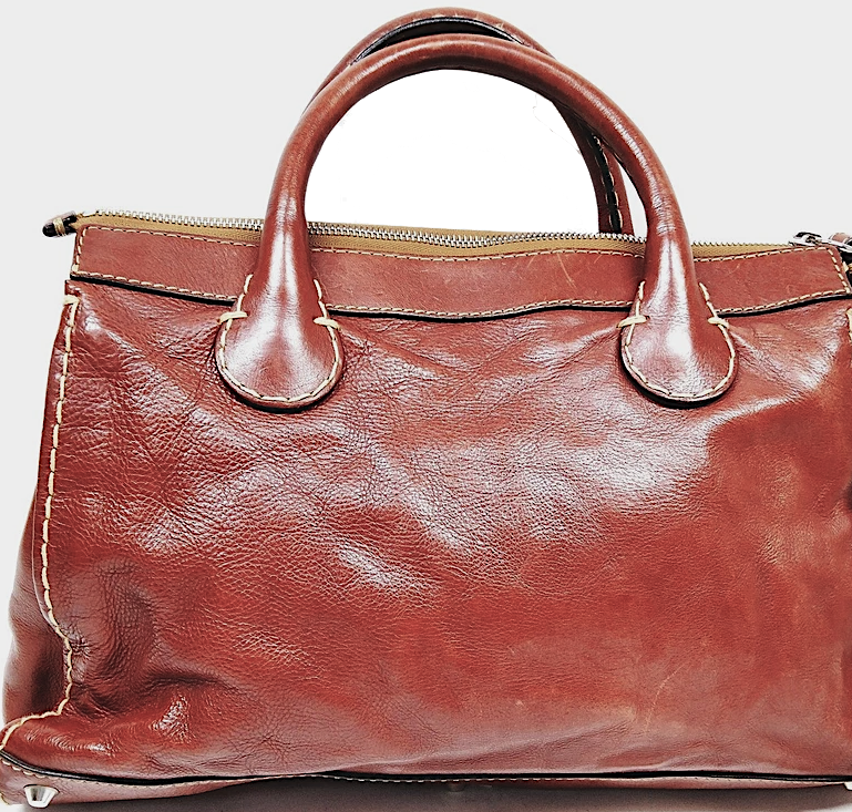 Chloe Paris. Phoebe Philo Design. Large Burnt Sienna Satchel / Shoulder Bag