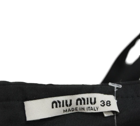 Miu Miu Italy. Fit & Flare Sweetheart Black Sleeveless Short Dress