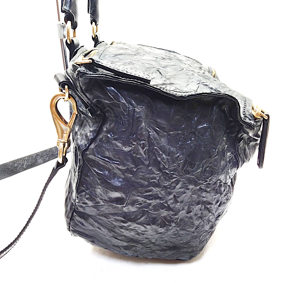 Givenchy Paris. Black Rare Unborn Calf Leather Large Shoulder Bag / Hand Bag