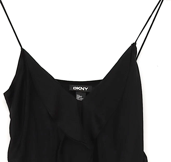 DONNA KARAN NY. DKNY Black Acetate Maxi Dress
