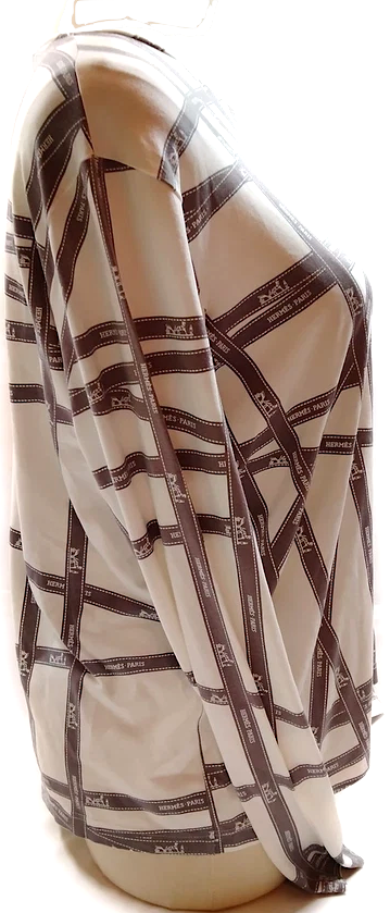 Hermes Paris. Rayon/PolyurethaneLLong Sleeve Top
