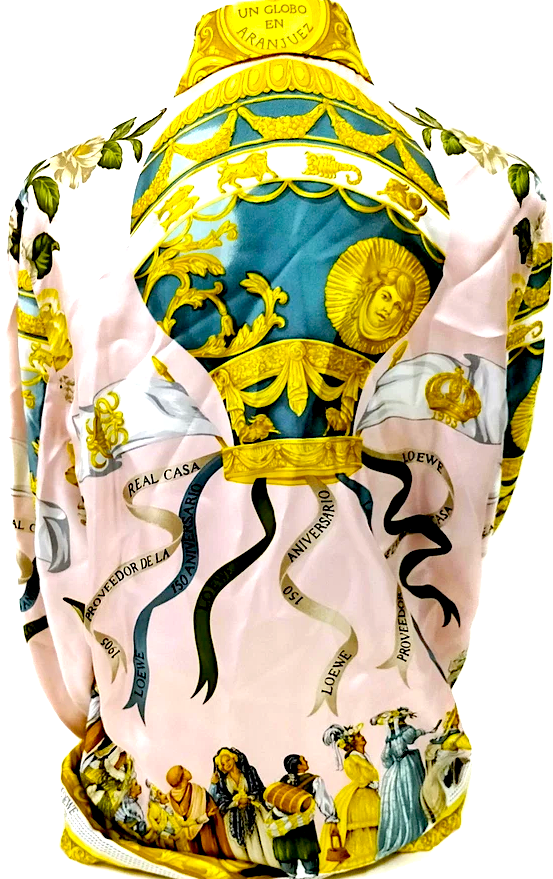 LOEWE MADRID. Multi-Color Silk Scarf Print Top