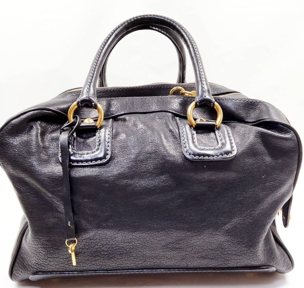 Dolce&Gabbana Italy. D&G. Black Leather Multiple Zippers Design Shoulderbag / Handbag