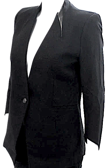 Helmut Lang For Intermix, Black Wool Single Button Blazer Jacket