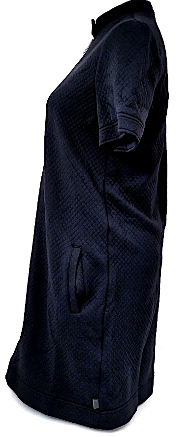 Gucci Italy Black Nylon Half Zip Dress