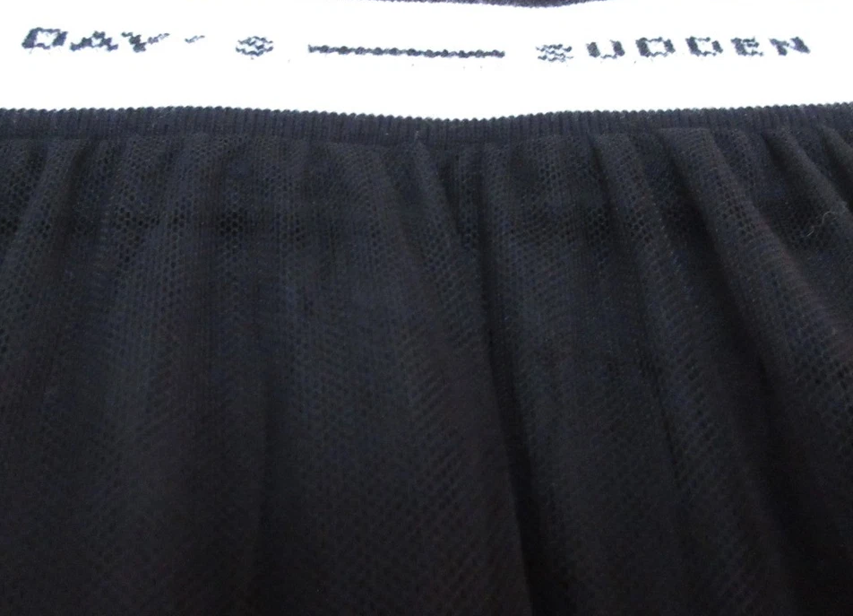 UNITED TOKYO JAPAN. Black Tulle Embroidery Skirt