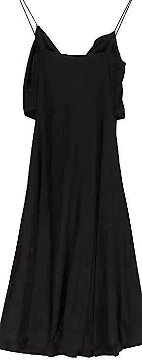DONNA KARAN NY. DKNY Black Acetate Maxi Dress