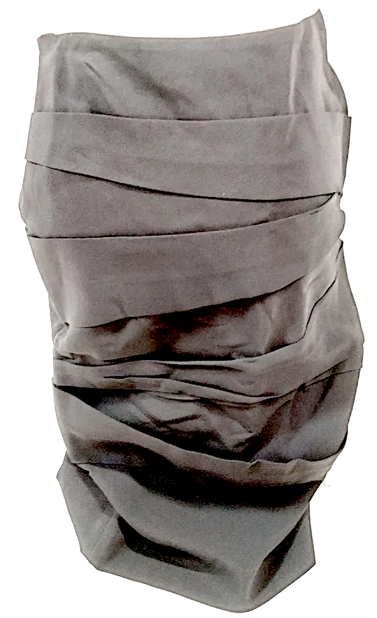 Versace Italy. Black Rayon, Polyurethane Skirt