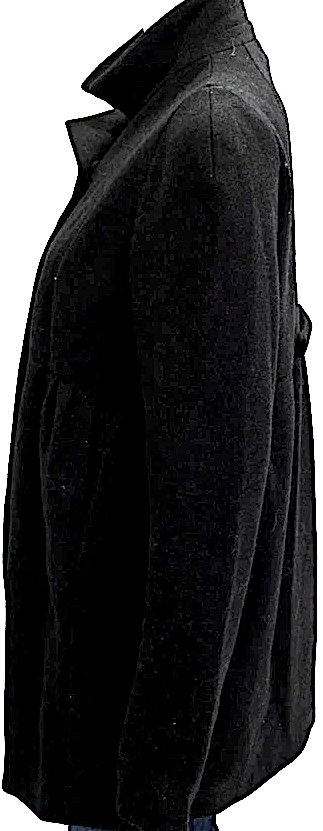 Miu Miu Italy. Black Wool Pleated Flared Detail Collared Jacket