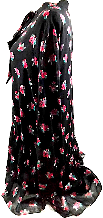 Saint Laurent Paris. (Hedi Slimane) Multi Color/ Black Wool Dress