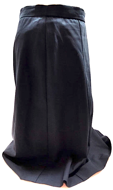 Fendi Italy. Vintage Black Wool, Rayon, Skirt