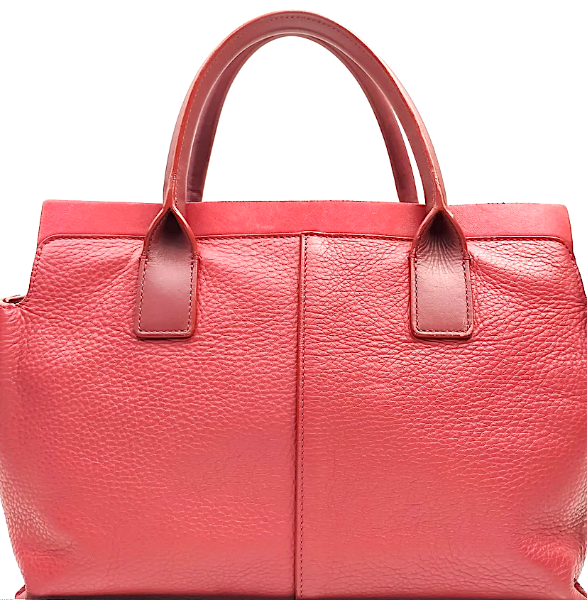 Chloe PARIS. Red Leather Shoulder Bag / Crossbody Strap Hand Bag